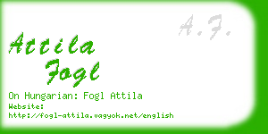 attila fogl business card